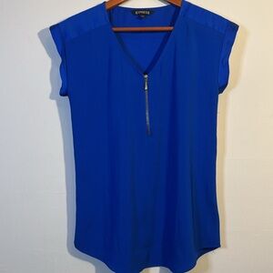 Express women’s royal blue short sleeve blouse